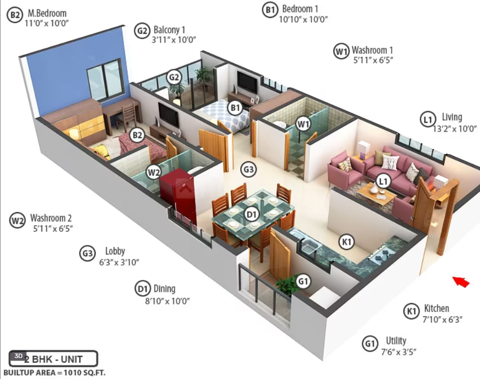 Muppa Melody Floor plan